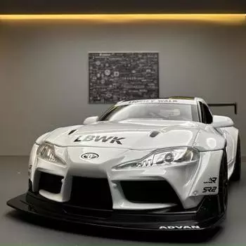 Литой 1/22 масштаб Toyota Supra гоночная модель автомобиля звук и свет коллективный автомобиль миниатюрные игрушки транспортные средства дети мальчики взрослые