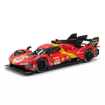 Литой автомобиль Ferrari 499P LMH Ferrari 499P WEC Prototype Racing Car Победитель гонок Le Mans 24 Hour Hypercar 51 Завершенный продукт Оценка 1:43