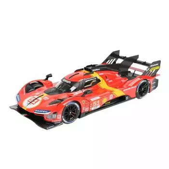 Литой автомобиль Ferrari 499P LMH Ferrari 499P WEC Прототип гоночного автомобиля Победитель гонки 24 часа Ле-Мана Гиперкар 51 Завершенный продукт Оценка 124 красный