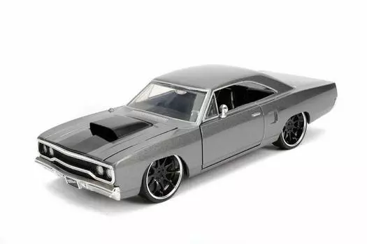 Литой автомобиль JADATOYS Fast and Furious PLYMOUTH ROAD RUNNER GRAY 124 DOM s [Предмет] серый