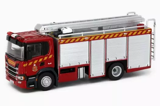Литой автомобиль Tiny City Scania Hong Kong Fire Department Pump Truck Mini Car 1/76 (Ф5201) (Новая версия)