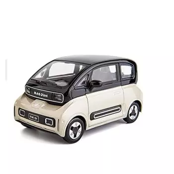 Литой автомобиль в масштабе 1/24 для BAOJUN WULING Kiwi EV, модель автомобиля из сплава, украшения для электромобиля, детский игрушечный автомобиль 1/24-Size:12*8*7cm серый/хаки