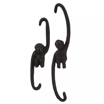 Литой крючок в виде обезьяны, вешалка для ключей, домашний садовый декор, настенное крепление Small Monkey