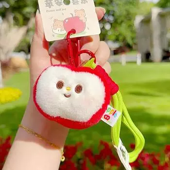 Little Apple Bear Novelty Plush Keyring Stretchable Bears Friends Ones Loved Apple Doll