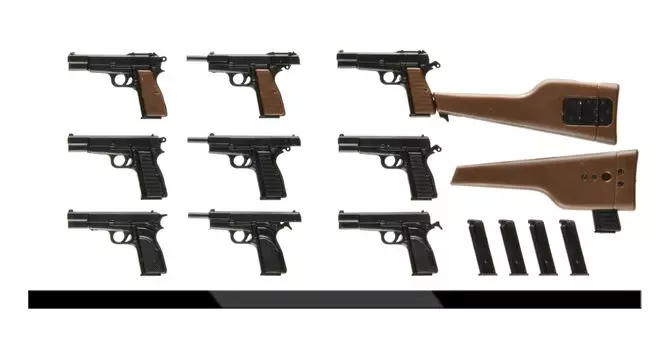 Пластиковая модель пистолета-пулемета Little Armory LA096 Browning HP