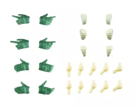 Little Armory LAOP10 Sosai Garden Tactical Gloves Green Plastic Model Parts 322962 Girls
