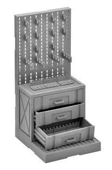 Little Armory LD006 Gun Rack B Plastic Model серый