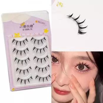 Little Devil Fairy Manga Lashes Накладные ресницы Cross Lash Extension Messy 5 пар Makeup Natura A4W9 Comic false eyelashes-5 pairs