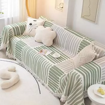 Little Fresh, полный пакет, чехол для дивана, современный минималистичный домашний чехол для дивана, одеяло, классический полосатый диван, спинка, полотенце 180*130cm