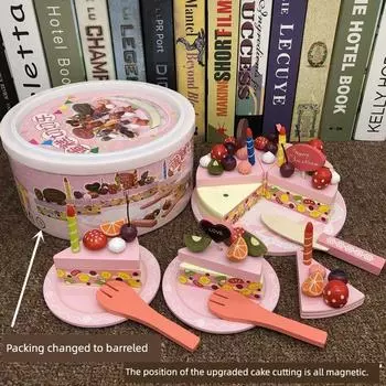 Little Girl Baby Girl Children s Cake Cut Kitchen Play House Toys 3-4-5-6-7 Years Old Birthday Gift New Double Cake
