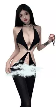 Little Little Devil School Attractive Body Body Full Body Net Body Open Full Body Perforated Body Sex Baby Competition Ultra Thin Open Sheer Christmas