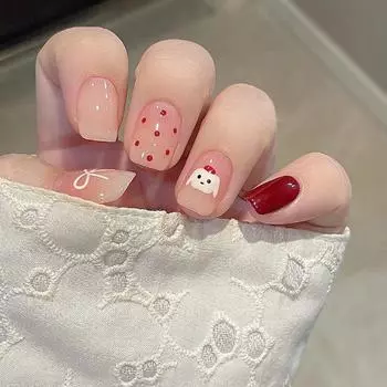 Little Love 24 шт. накладные ногти розовые градиентные накладные глянцевые для женщин маникюр Reus R8R5 style 3-1set