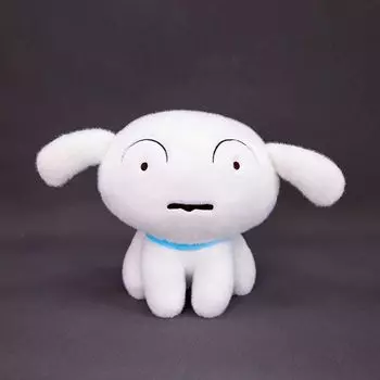 Little White Plush Doll Animation Pet Puppy Doll Ornament Birthday Gift [Crayon Xiaoxin Genuine Authorization]