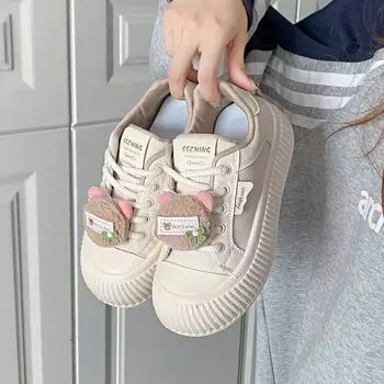 Little white shoes children s autumn new Korean version ins female students leisure sports versatile board shoes street shooting 35