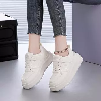 Маленькие белые туфли детская осенняя новая корейская версия ins женские студенческие туфли на платформе повседневные спортивные туфли для доски street shot CP 35