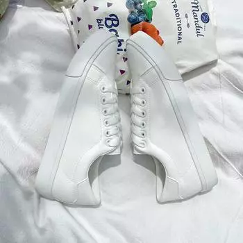 Little White Shoes Couple Flat Shoes Young And Young Students Couple Sports Shoes Men S Summer School Shoes 39 белый