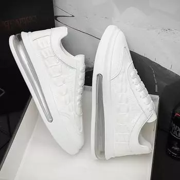Little white shoes men s 2024 new thick-soled heightening dad shoes student Korean version versatile foreign trade popular men s shoes 39 белый
