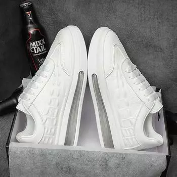 Little white shoes men s 2025 new thick-soled heightening dad shoes student Korean version versatile foreign trade popular men s shoes 39