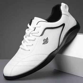 Little white shoes men s 2025 new board shoes, leather breathable and lightweight sports and leisure shoes, Korean version of men s shoes 38
