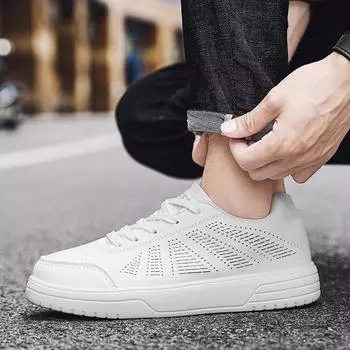 Little white shoes men s Amazon size 47 casual sports board shoes breathable Jinjiang cold sticky shoes sneakers 36 белый