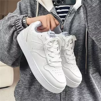 Little white shoes men s summer breathable trend versatile white shoes high sense white board shoes sports casual men s shoes autumn 39