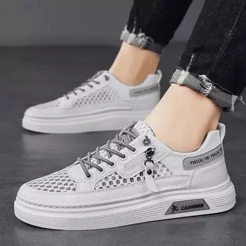 Little White Shoes Student Youth Big Mesh Shoes Men s Summer Casual Men s Shoes 2025 New Sports Trend Shoes Men s 39