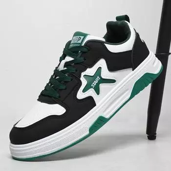 Little white shoes trend versatile board shoes fashion sports shoes light non-slip leather surface breathable casual shoes men s shoes 39