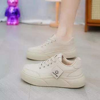 Little White Shoes Versatile Casual Shoes Women s Spring New Student Sports Board Shoes Flat Shoes 35