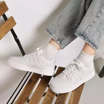 Little White Shoes Women s 2024 Autumn New Korean Version Versatile Popular Sneakers Student Casual Thick-soled Height-increasing Board Shoes Women 35 белый