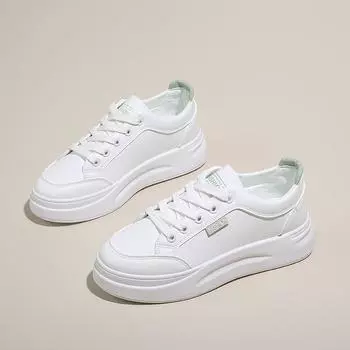 Little White Shoes Women s 2024 Autumn New Breathable Shoes for Girls Korean Version Versatile Thick-soled Athleisure Sneakers Tide 35