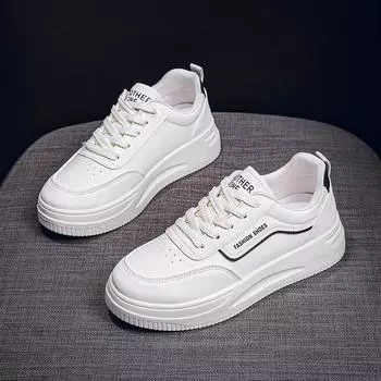 Little White Shoes Women s 2024 Autumn New Breathable ins Korean Version Versatile Student Platform Sports Leisure Board Shoes 8601 35