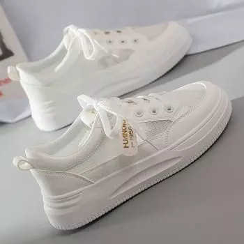Little white shoes women s 2024 new running shoes ins trendy women s shoes female students casual sports shoes fashion board shoes 35