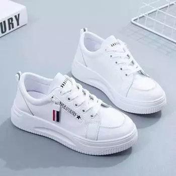 Little White Shoes Women s 2024 Spring New Korean Edition Student Platform Casual Sneakers Fashion Versatile Single Shoes Board Shoes Women 35 оранжевый