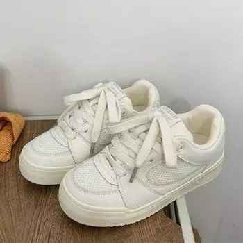 Little White Shoes Women s 2025 New Popular Ins Trendy Versatile Niche Spring Versatile Platform Bread Shoes Board Shoes Women s 35