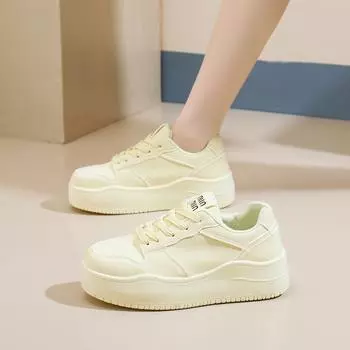 Little white shoes women s 2025 new spring student Korean version of versatile casual ins trendy shoes platform fashion board shoes MXF01 35 белый