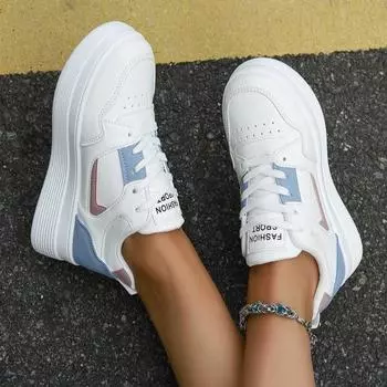 Little white shoes women s 2025 spring and autumn new foreign trade large size women s shoes versatile student flat casual board shoes sports shoes 35 белый