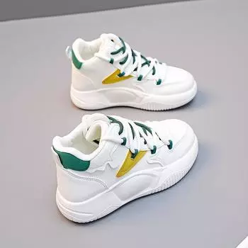 Little white shoes women s board shoes new autumn versatile thick baseplate shoes sports high-top shoes 35