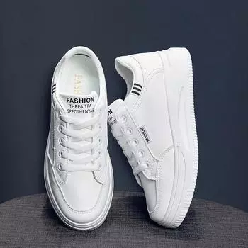 Little white shoes women s new spring and autumn versatile breathable non-slip board shoes platform sports casual shoes student white shoes 35