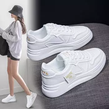 Little white shoes women s new summer women s shoes thick-soled outer wear light mouth casual board shoes fashion muffin heel 35