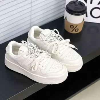 Little white shoes women s pair of shoelaces 2025 matte new spring velvet platform German training shoes retro casual sports board shoes 35