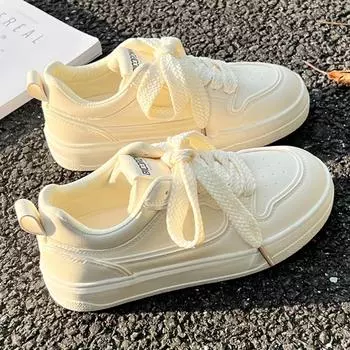 Little white shoes women s shoes Korean with skirt 2025 new spring shoes children ins tide niche versatile board shoes 35