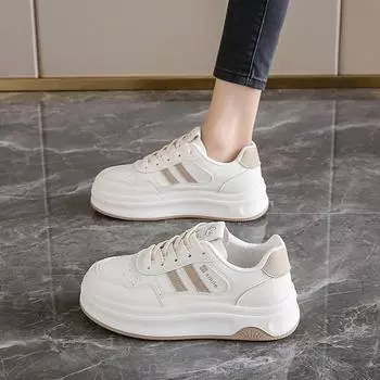 Little white shoes women s spring 2025 new fashion versatile platform casual board shoes women s lightweight platform sports shoes 35