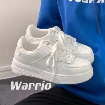 Little white shoes women s spring and autumn new lace-up casual women s shoes student platform sports board shoes 35