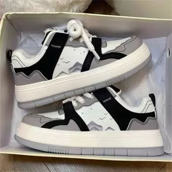 Little white shoes women s spring and summer new platform casual bread shoes trendy niche sports fashion board shoes 35