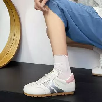 Little white shoes women s spring and summer new round head versatile retro height-increasing women s casual shoes 35