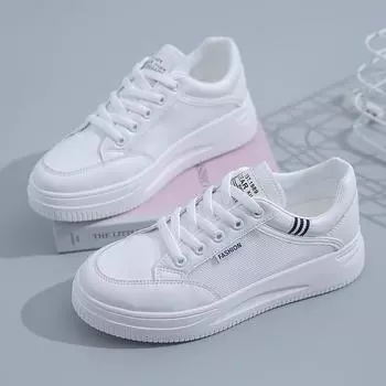 Little white shoes women s spring and summer new casual versatile sports running board shoes mesh mesh breathable thin women s shoes 35