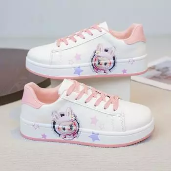 Little white shoes women s spring and autumn students board shoes soft-soled sports shoes versatile girls leather casual shoes non-slip 35