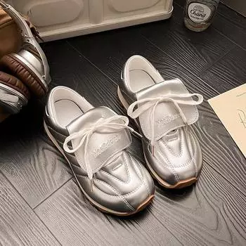 Little white shoes women s spring new versatile flip lace-up retro casual board shoes women s tide 35