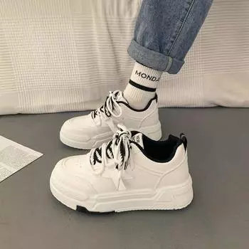 Little White Shoes Women s Spring New Student Platform Daily Commuter Casual Shoes Sports Trend Board Shoes Women 35