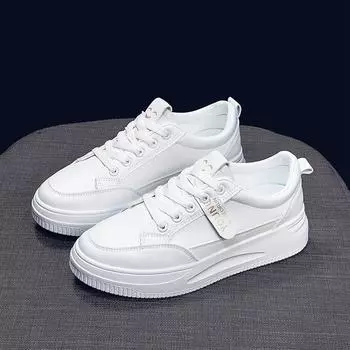 Little white shoes women s spring new women s shoes versatile student platform spring and autumn board shoes sports and leisure white shoes 35